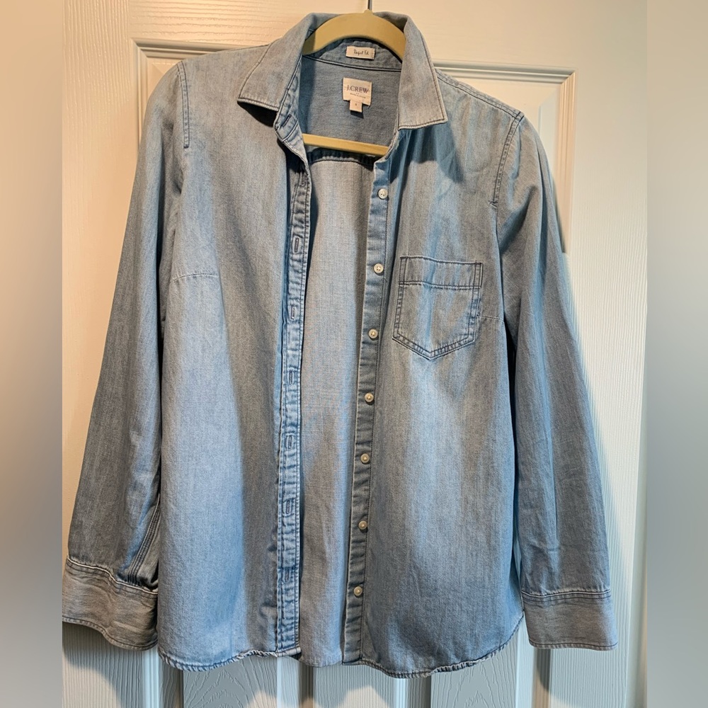 J. Crew Chambray/Denim Button-Up
